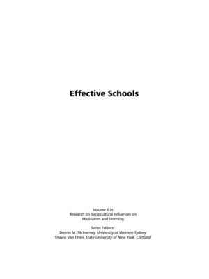 cover image of Effective Schools
